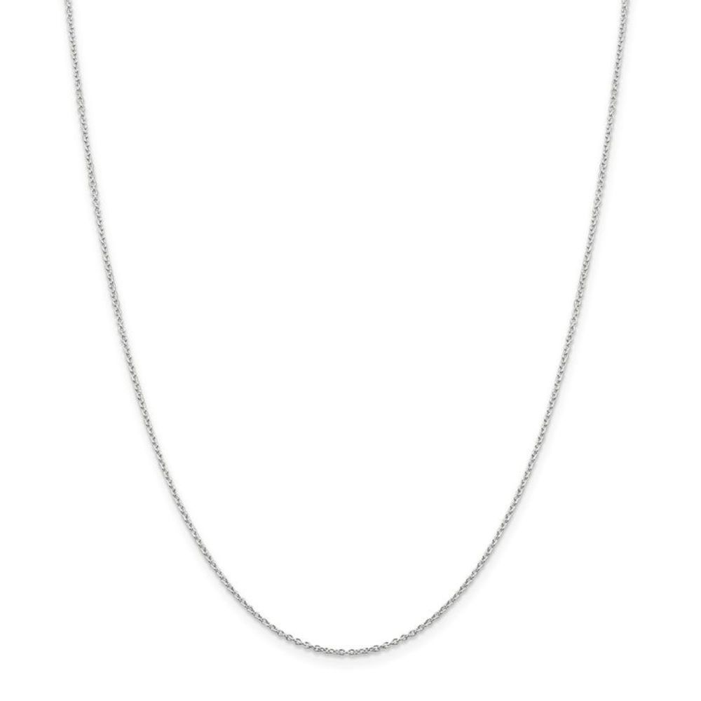 Silver Amanda Collection Medium Block Style Initial R Necklace - 16 In - Picture 3 of 7